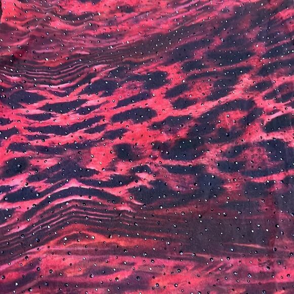 Grayse Women’s XS Elegant One Shoulder Sleeve Red & Black Evening Blouse Shirt - Picture 5 of 10